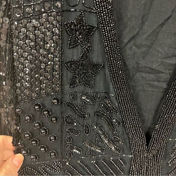 Joseph Le Bon beaded and sequined longline jacket. M - Picture 7 of 12